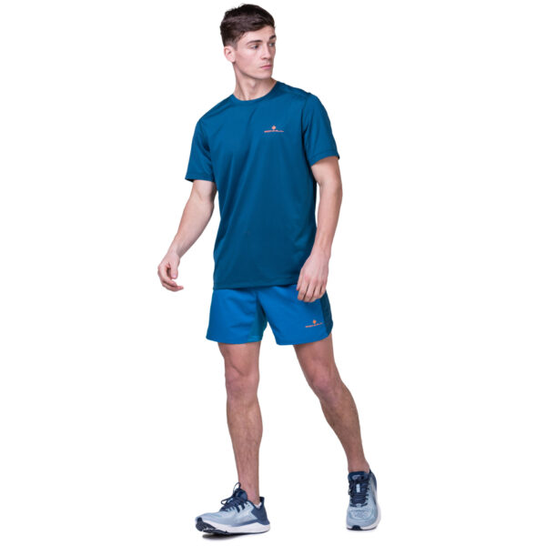 Ronhill Men's Tech S/S Tee - Legion/Fluo Orange
