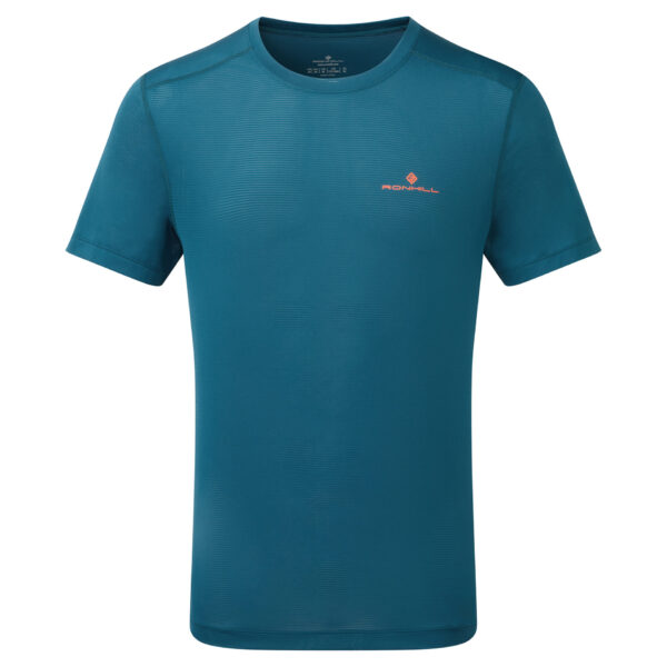 Ronhill Men's Tech S/S Tee - Legion/Fluo Orange - Image 3