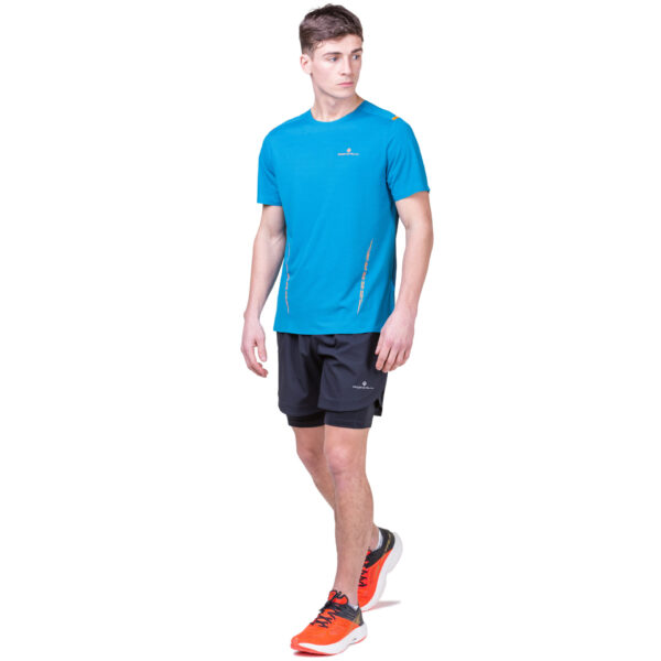 Ronhill Men's Tech 7in Twin  Short - All Black - Image 2