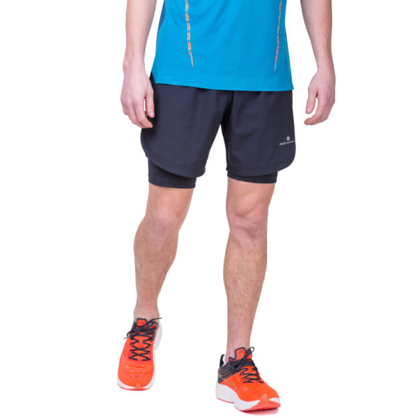 Ronhill Men's Tech 7in Twin  Short - All Black
