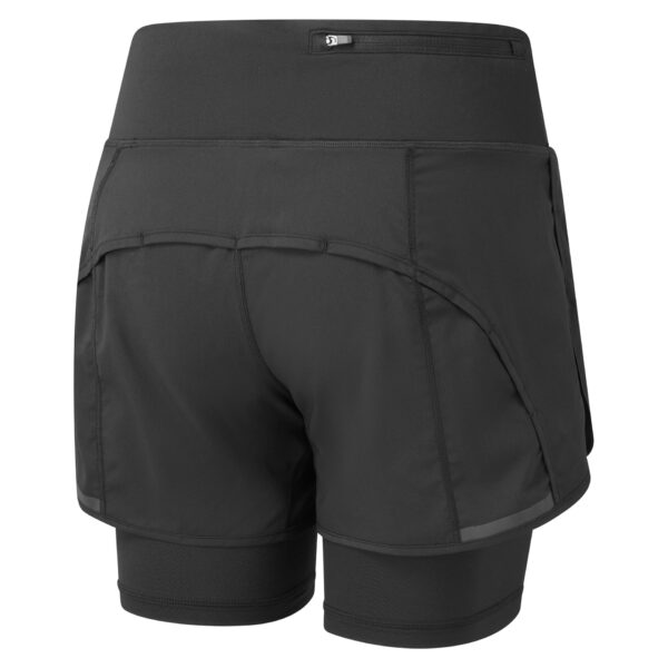 Ronhill Women's Tech 4.5in Twin Short - All Black - Image 2