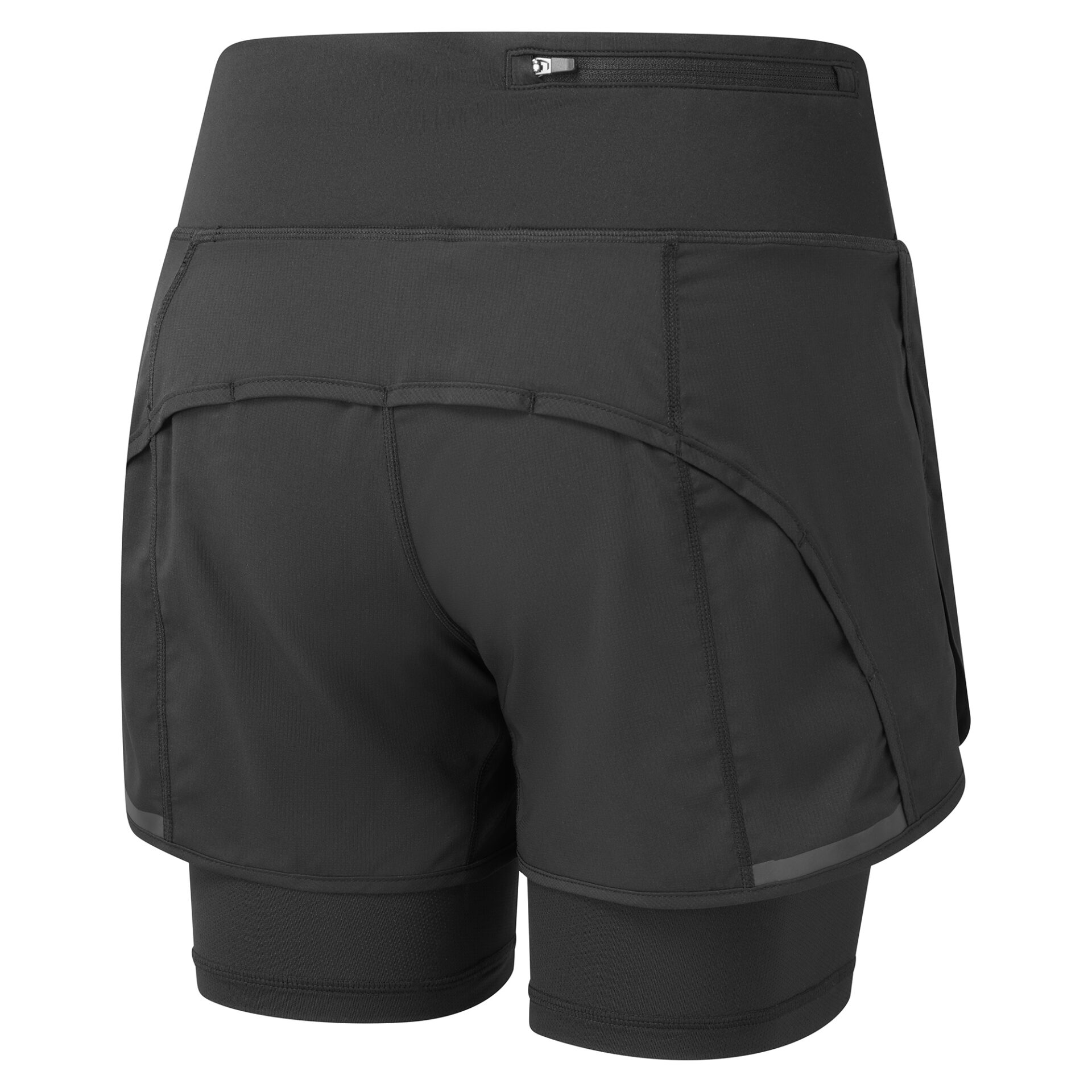 Ronhill Women's Tech 4.5in Twin Short - All Black - Image 2