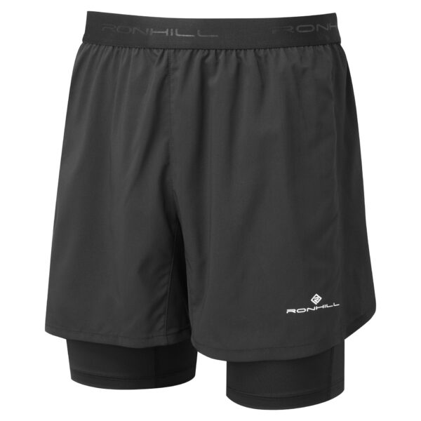 Ronhill Men's Tech 5" Twin Short - All Black