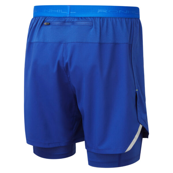 Ronhill Men's Tech 5" Twin Short - Ocean/Citrus - Image 2