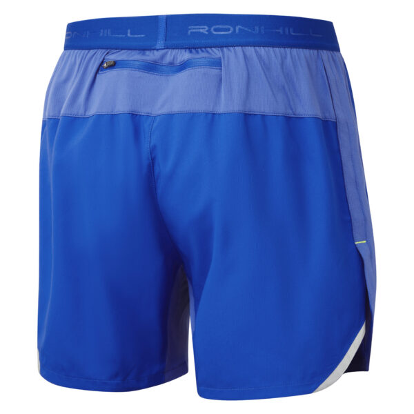Ronhill Men's Tech 5" Short - Azurite/Citrus - Image 2