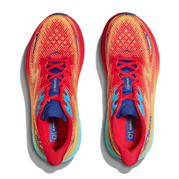 Hoka Men's Clifton 9 - Cerise/Cloudless - Image 6