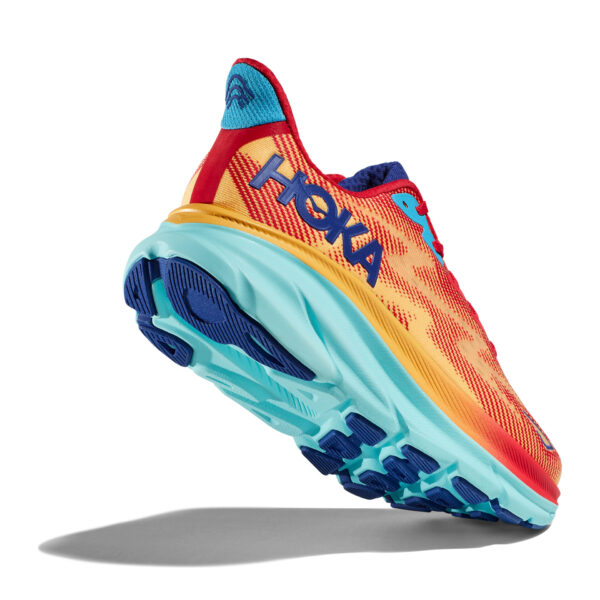 Hoka Men's Clifton 9 - Cerise/Cloudless - Image 5