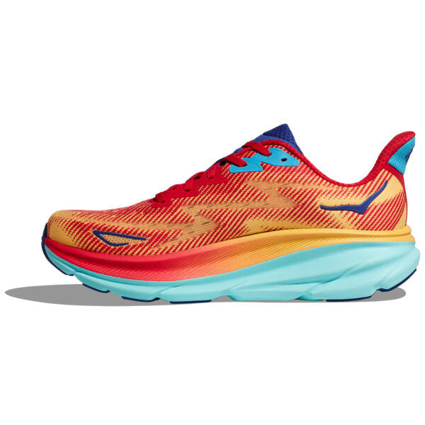 Hoka Men's Clifton 9 - Cerise/Cloudless - Image 2