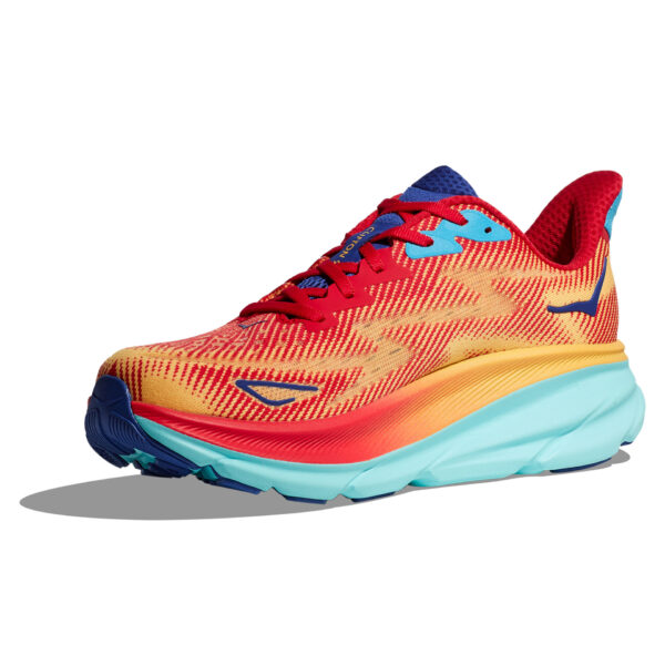 Hoka Women's Clifton 9 - Cerise/Cloudless - Image 4