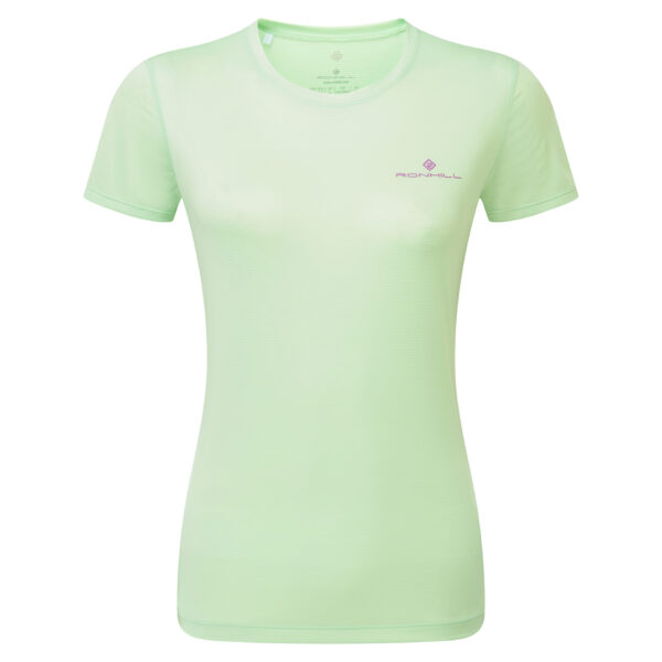 Ronhill Women's Tech S/S Tee - Honeydew/Fuchsia