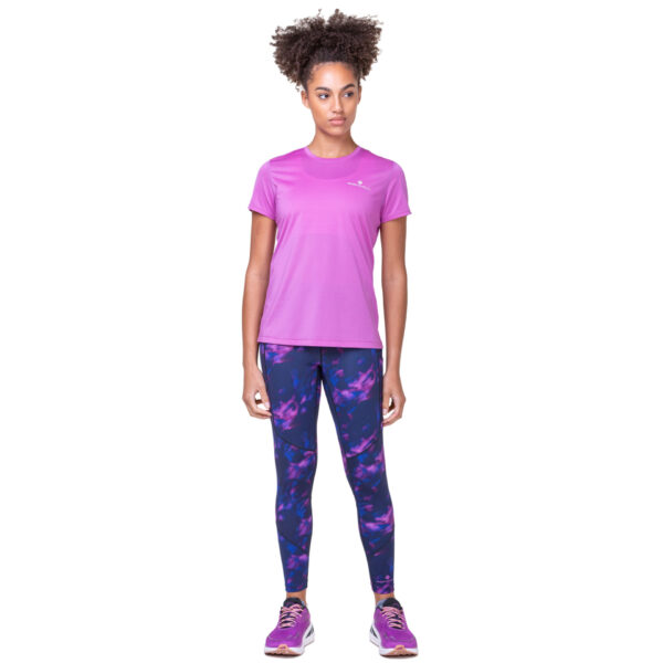 Ronhill Women's Tech S/S Tee - Fuchsia/Honeydew - Image 3