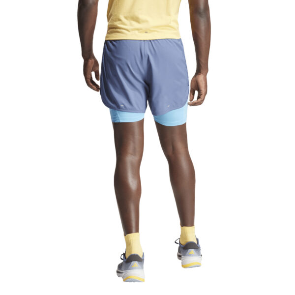 Adidas Men's Own the Run 3-Stripe 2in1 Short - Preloved Ink - Image 2