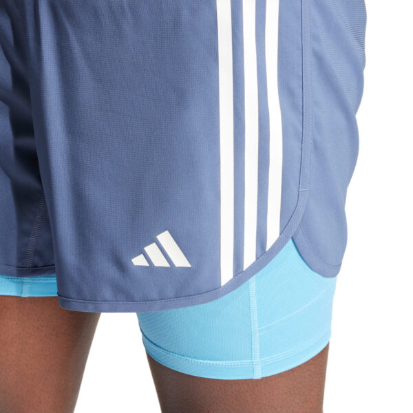Adidas Men's Own the Run 3-Stripe 2in1 Short - Preloved Ink - Image 6
