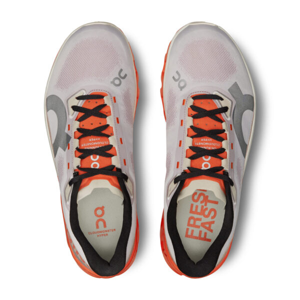 On Men's Cloudmonster Hyper - Mauve/Flame - Image 4