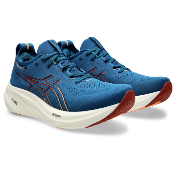 Asics Men's Gel-Nimbus 26 - Rich Navy/Faded Orange - Image 3
