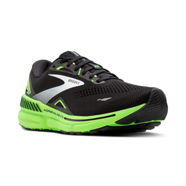 Brooks Men's Adrenaline GTS 23 - Black/Green/White - Image 3
