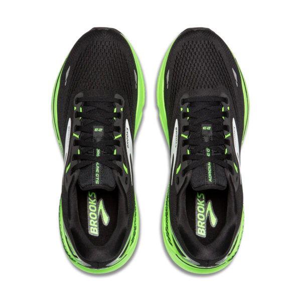 Brooks Men's Adrenaline GTS 23 - Black/Green/White - Image 6