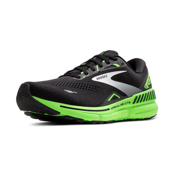 Brooks Men's Adrenaline GTS 23 - Black/Green/White - Image 4