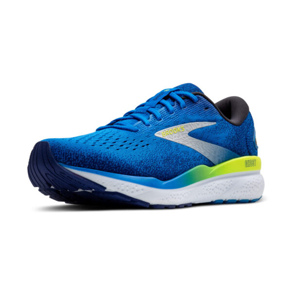 Brooks Men's Ghost 16 - Electric Blue/Navy/Lemon - Image 4