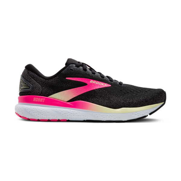 Brooks Women's Ghost 16 - Black/Pink/Yellow