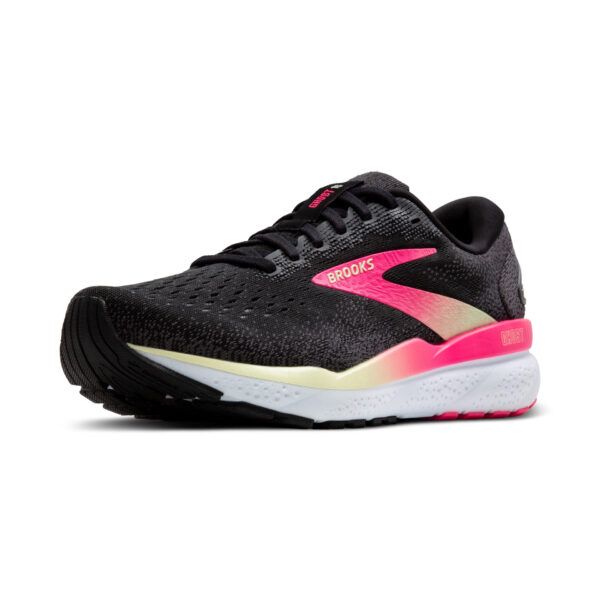 Brooks Women's Ghost 16 - Black/Pink/Yellow - Image 4