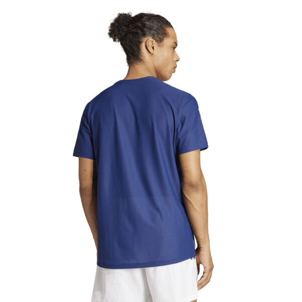 Adidas Men's Own The Run 3-Stripe Tee - Dark Blue - Image 3