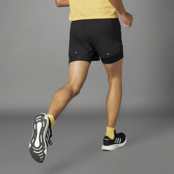 Adidas Men's Own the Run 3-Stripe 2in1 Short - Black - Image 7