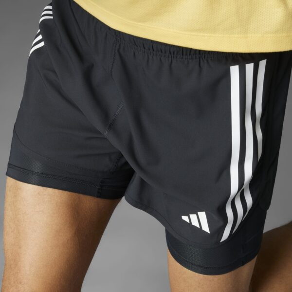 Adidas Men's Own the Run 3-Stripe 2in1 Short - Black - Image 8