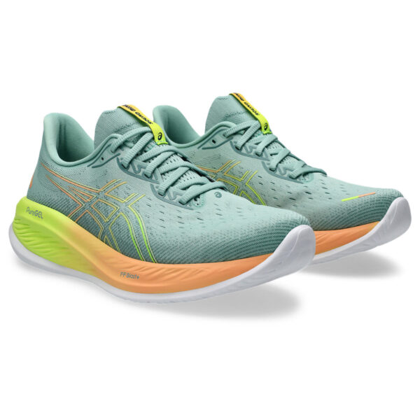 Asics Men's Gel-Cumulus 26 Paris - Light Celadon/Safety Yellow - Image 3
