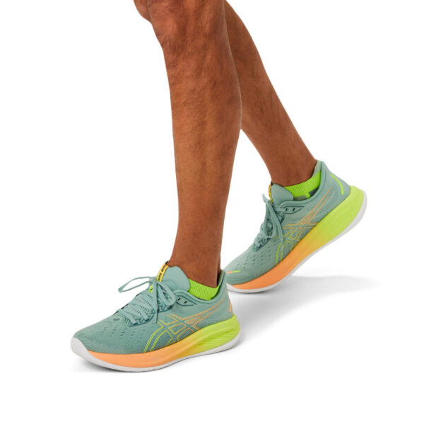 Asics Men's Gel-Cumulus 26 Paris - Light Celadon/Safety Yellow - Image 8