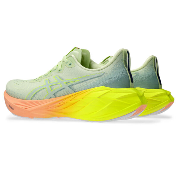 Asics Men's Novablast 4 Paris - Cool Matcha/Safety Yellow - Image 4