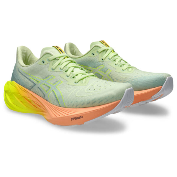 Asics Men's Novablast 4 Paris - Cool Matcha/Safety Yellow - Image 3