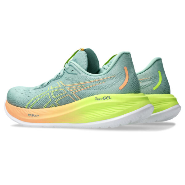Asics Women's Gel-Cumulus 26 Paris - Light Celadon/Safety Yellow - Image 4