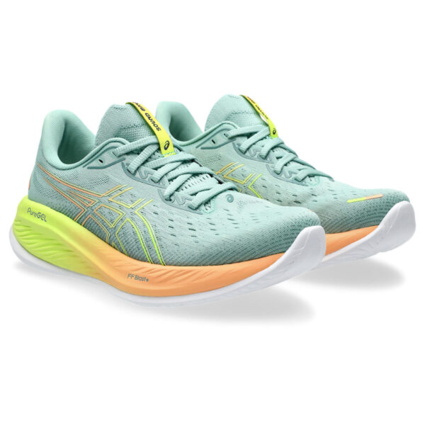 Asics Women's Gel-Cumulus 26 Paris - Light Celadon/Safety Yellow - Image 3