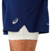 Asics Men's Road 5" 2-in-1 Shorts - Blue Expanse/Birch - Image 6