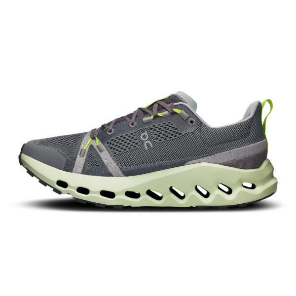 On Men's Cloudsurfer Trail - Iron/Lima - Image 2