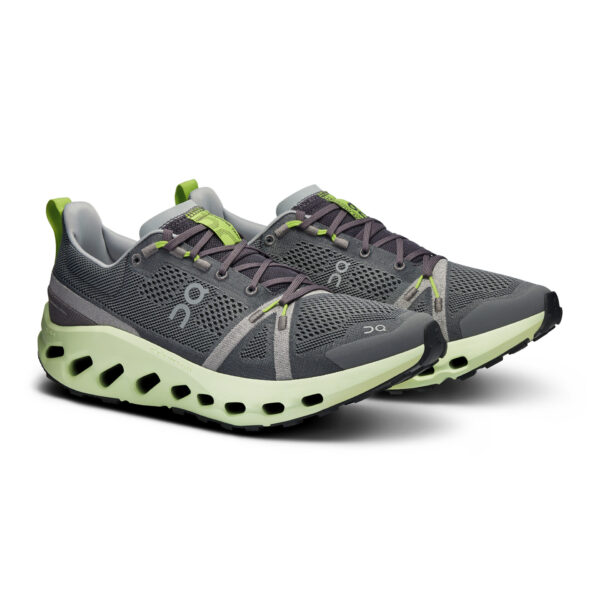 On Men's Cloudsurfer Trail - Iron/Lima - Image 3