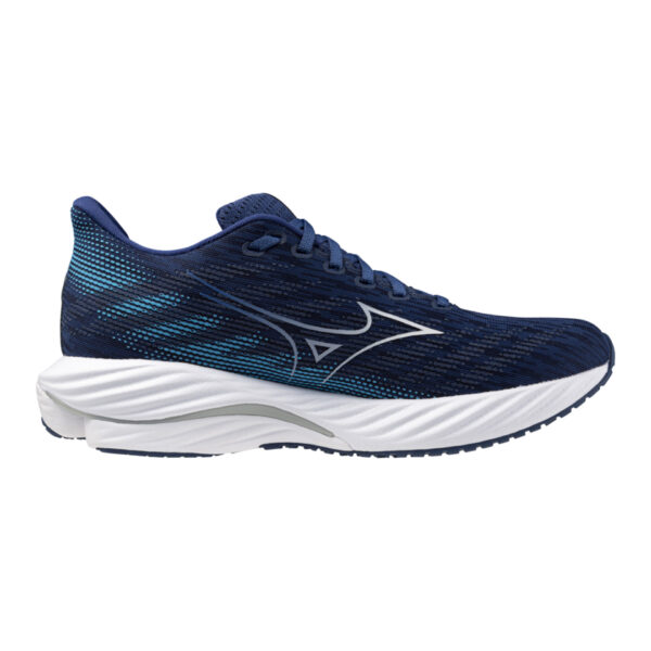 Mizuno Men's Wave Rider 28 - Estate Blue/White/River Blue - Image 2