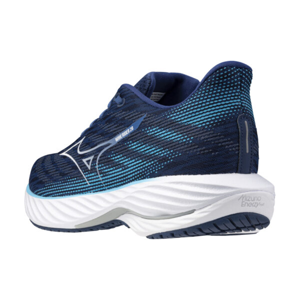 Mizuno Men's Wave Rider 28 - Estate Blue/White/River Blue - Image 4