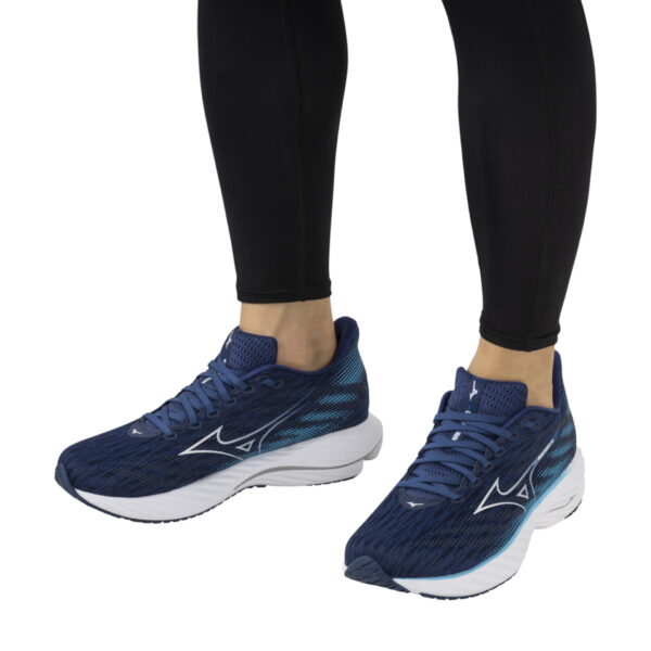 Mizuno Men's Wave Rider 28 - Estate Blue/White/River Blue - Image 8