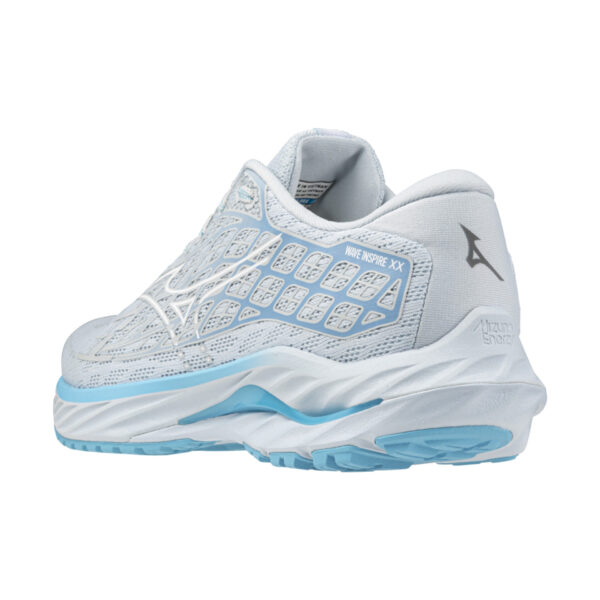 Mizuno Women's Wave Inspire 20 - Plein Air/White/River Blue - Image 4