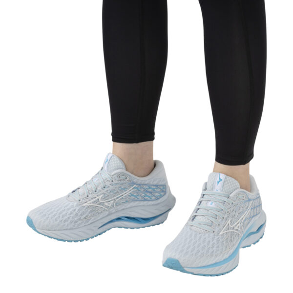 Mizuno Women's Wave Inspire 20 - Plein Air/White/River Blue - Image 8