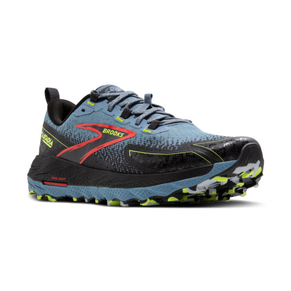 Brooks Men's Cascadia 18 - Citadel/Ebony/Lime - Image 3