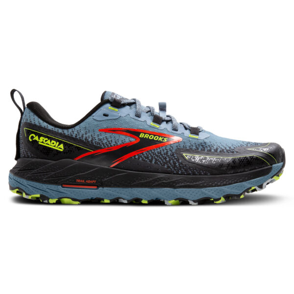 Brooks Men's Cascadia 18 - Citadel/Ebony/Lime