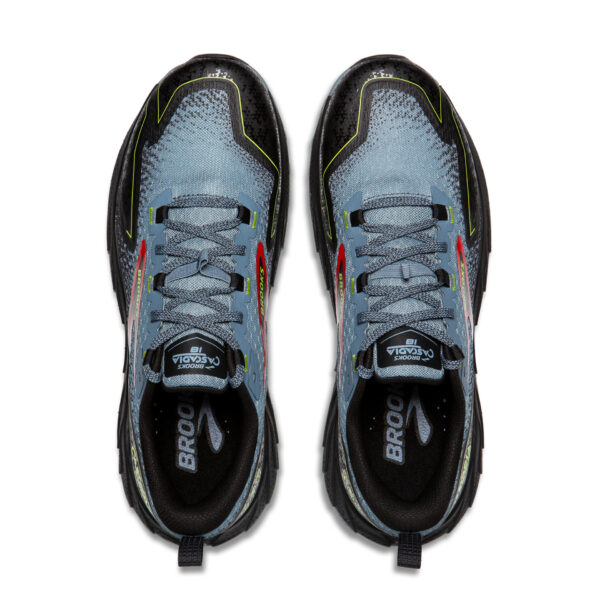 Brooks Men's Cascadia 18 - Citadel/Ebony/Lime - Image 6