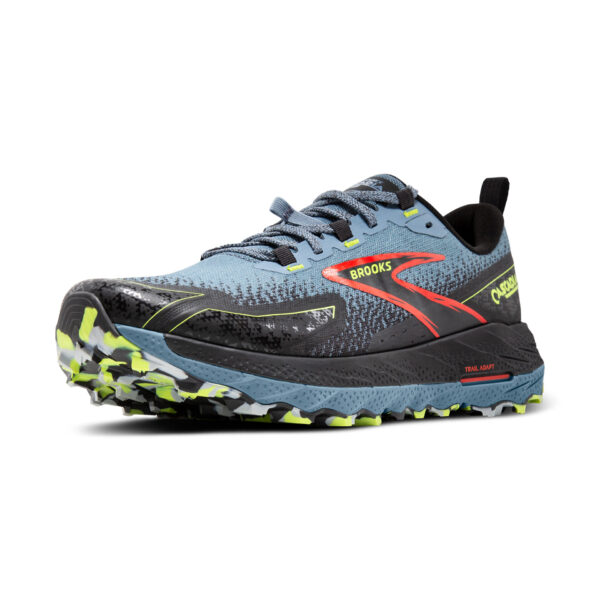 Brooks Men's Cascadia 18 - Citadel/Ebony/Lime - Image 4