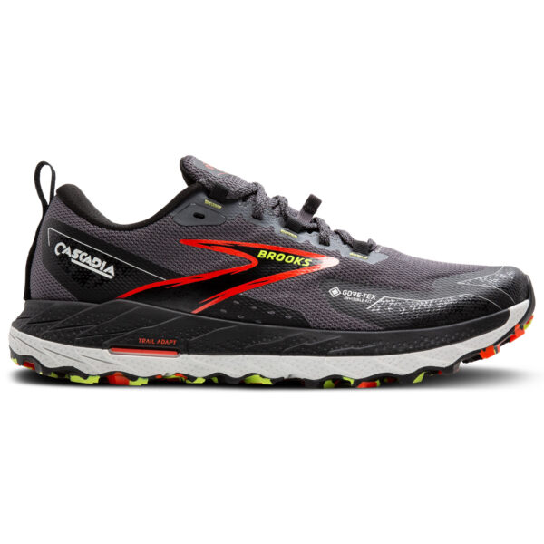 Brooks Men's Cascadia 18 GTX - Blackened Pearl/Black/Tomato