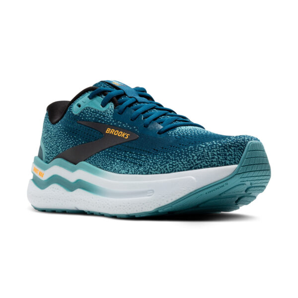 Brooks Men's Ghost Max 2 - Moroccan Blue/Aqua/Orange Pop - Image 3