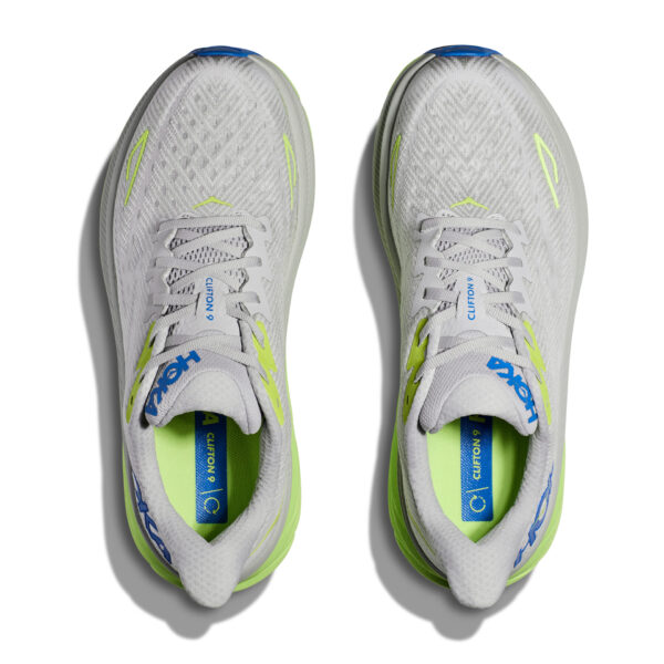 Hoka Men's Clifton 9 - Stardust/Electric Cobalt - Image 6