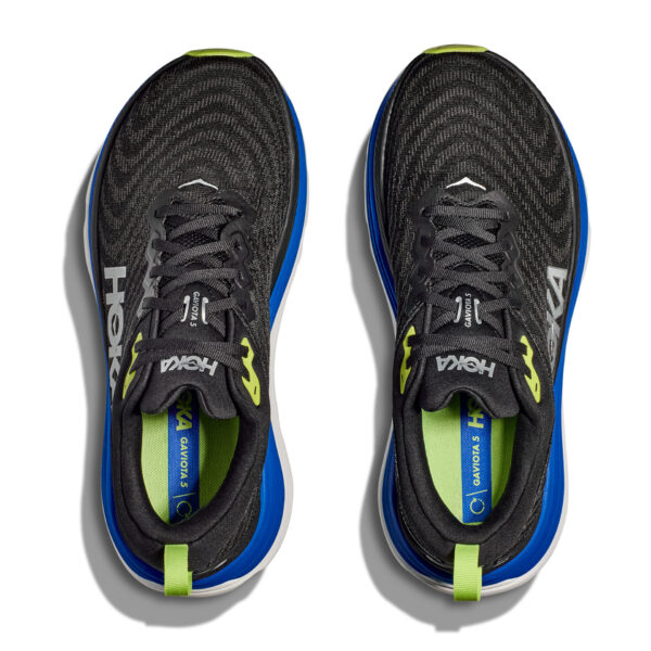 Hoka Men's Gaviota 5 - Black/Electric Cobalt - Image 6
